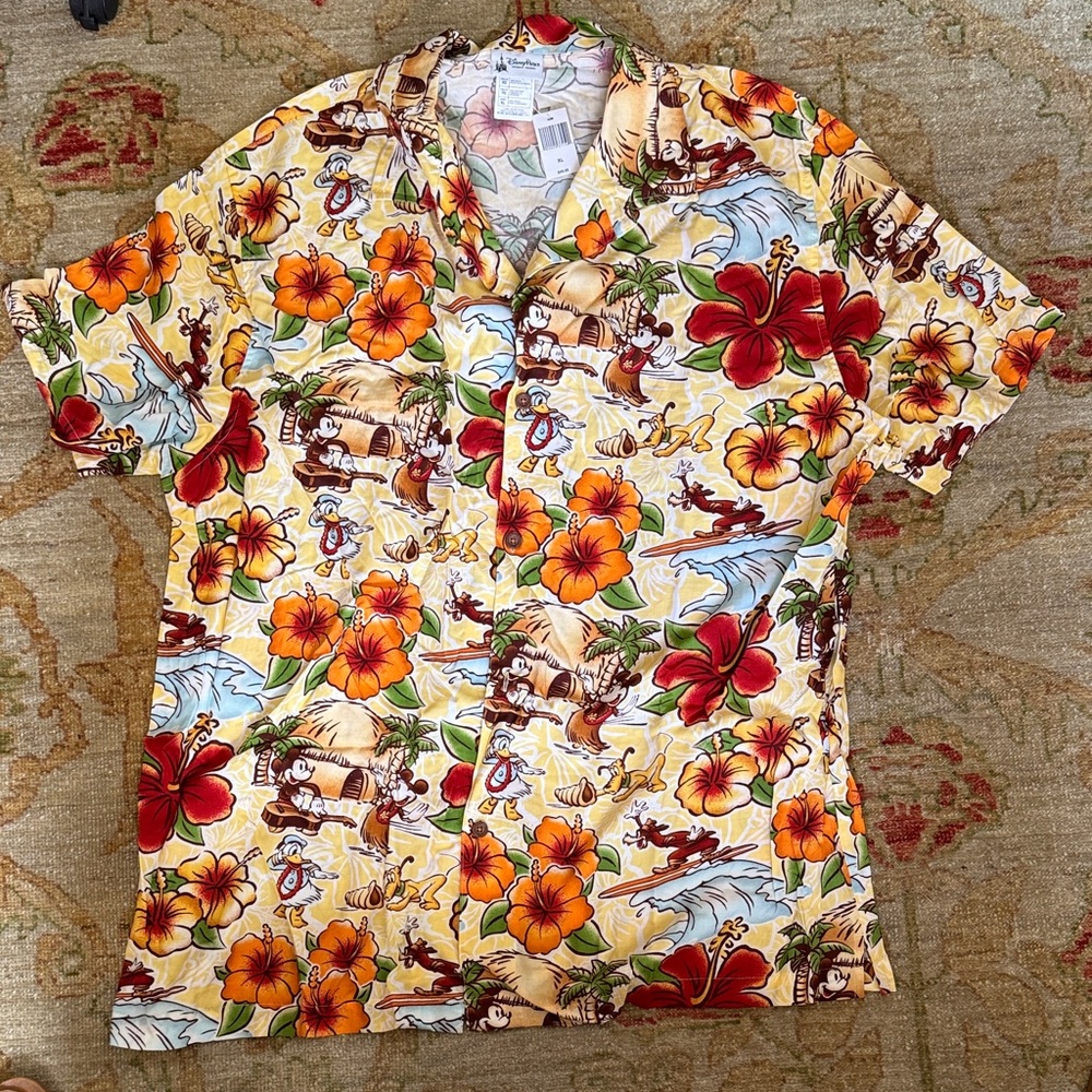 Disney Tropical Floral Men's Casual Shirt